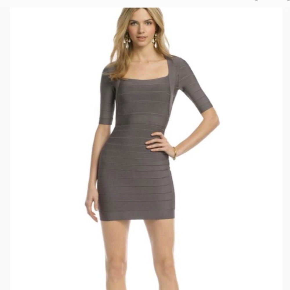Hervé Léger gray Madina dress